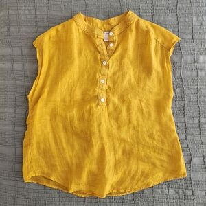 Banana Republic Mustard Sleeveless Blouse